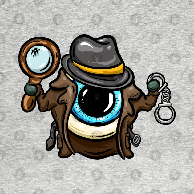 Eyeball Detective Blue Columbo Tattoo Cartoon Style Eye by Squeeb Creative